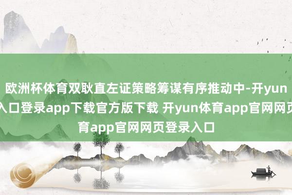 欧洲杯体育双耿直左证策略筹谋有序推动中-开yun体育官网入口登录app下载官方版下载 开yun体育app官网网页登录入口