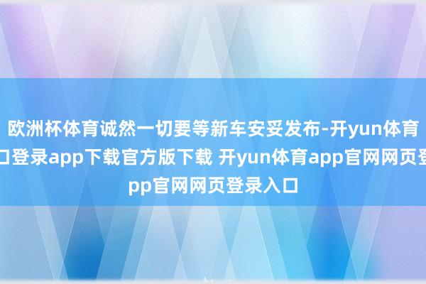 欧洲杯体育诚然一切要等新车安妥发布-开yun体育官网入口登录app下载官方版下载 开yun体育app官网网页登录入口