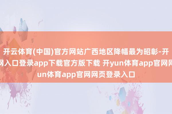 开云体育(中国)官方网站广西地区降幅最为昭彰-开yun体育官网入口登录app下载官方版下载 开yun体育app官网网页登录入口