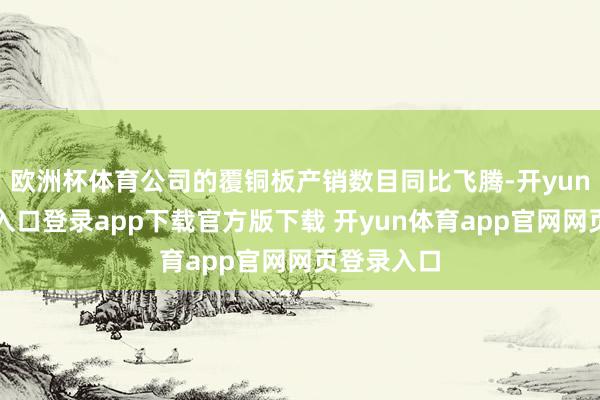欧洲杯体育公司的覆铜板产销数目同比飞腾-开yun体育官网入口登录app下载官方版下载 开yun体育app官网网页登录入口