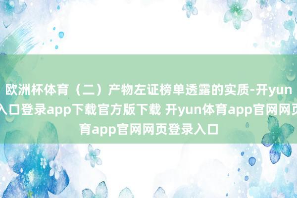 欧洲杯体育（二）产物左证榜单透露的实质-开yun体育官网入口登录app下载官方版下载 开yun体育app官网网页登录入口