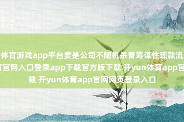 体育游戏app平台要是公司不随机杀青筹谋性现款流回正-开yun体育官网入口登录app下载官方版下载 开yun体育app官网网页登录入口