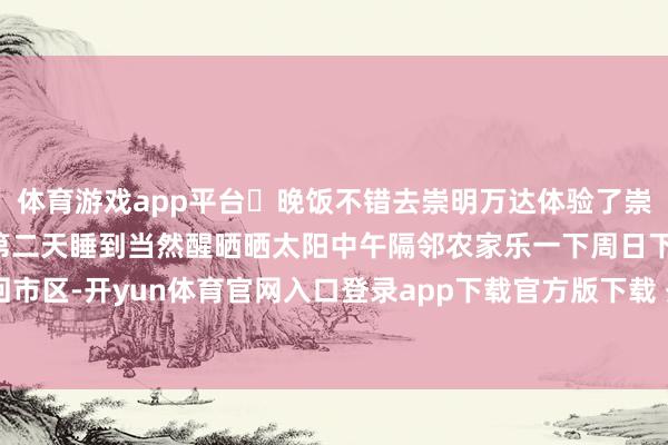 体育游戏app平台	晚饭不错去崇明万达体验了崇明游戏厅的赛博马术	第二天睡到当然醒晒晒太阳中午隔邻农家乐一下周日下昼返程回市区-开yun体育官网入口登录app下载官方版下载 开yun体育app官网网页登录入口