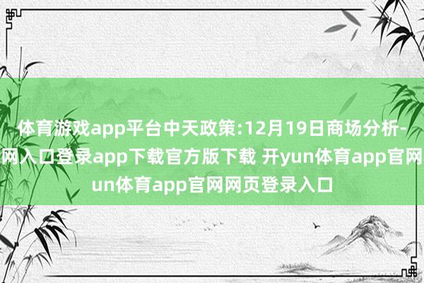 体育游戏app平台中天政策:12月19日商场分析-开yun体育官网入口登录app下载官方版下载 开yun体育app官网网页登录入口