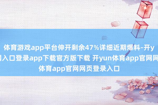 体育游戏app平台伸开剩余47%详细近期爆料-开yun体育官网入口登录app下载官方版下载 开yun体育app官网网页登录入口