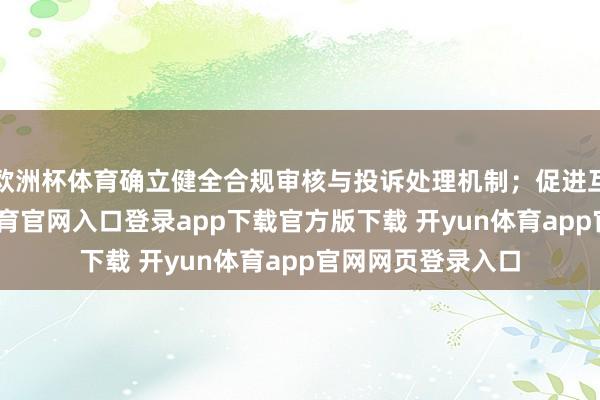 欧洲杯体育确立健全合规审核与投诉处理机制;促进互利共赢-开yun体育官网入口登录app下载官方版下载 开yun体育app官网网页登录入口