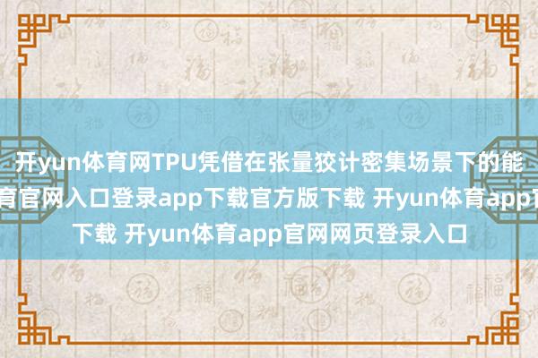 开yun体育网TPU凭借在张量狡计密集场景下的能效上风-开yun体育官网入口登录app下载官方版下载 开yun体育app官网网页登录入口