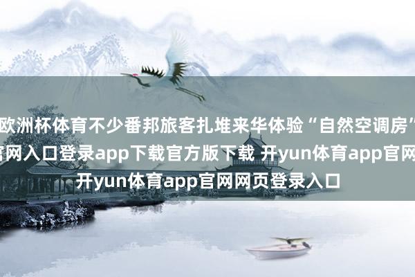 欧洲杯体育不少番邦旅客扎堆来华体验“自然空调房”-开yun体育官网入口登录app下载官方版下载 开yun体育app官网网页登录入口